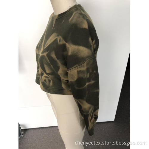 Round neck camouflage jacket